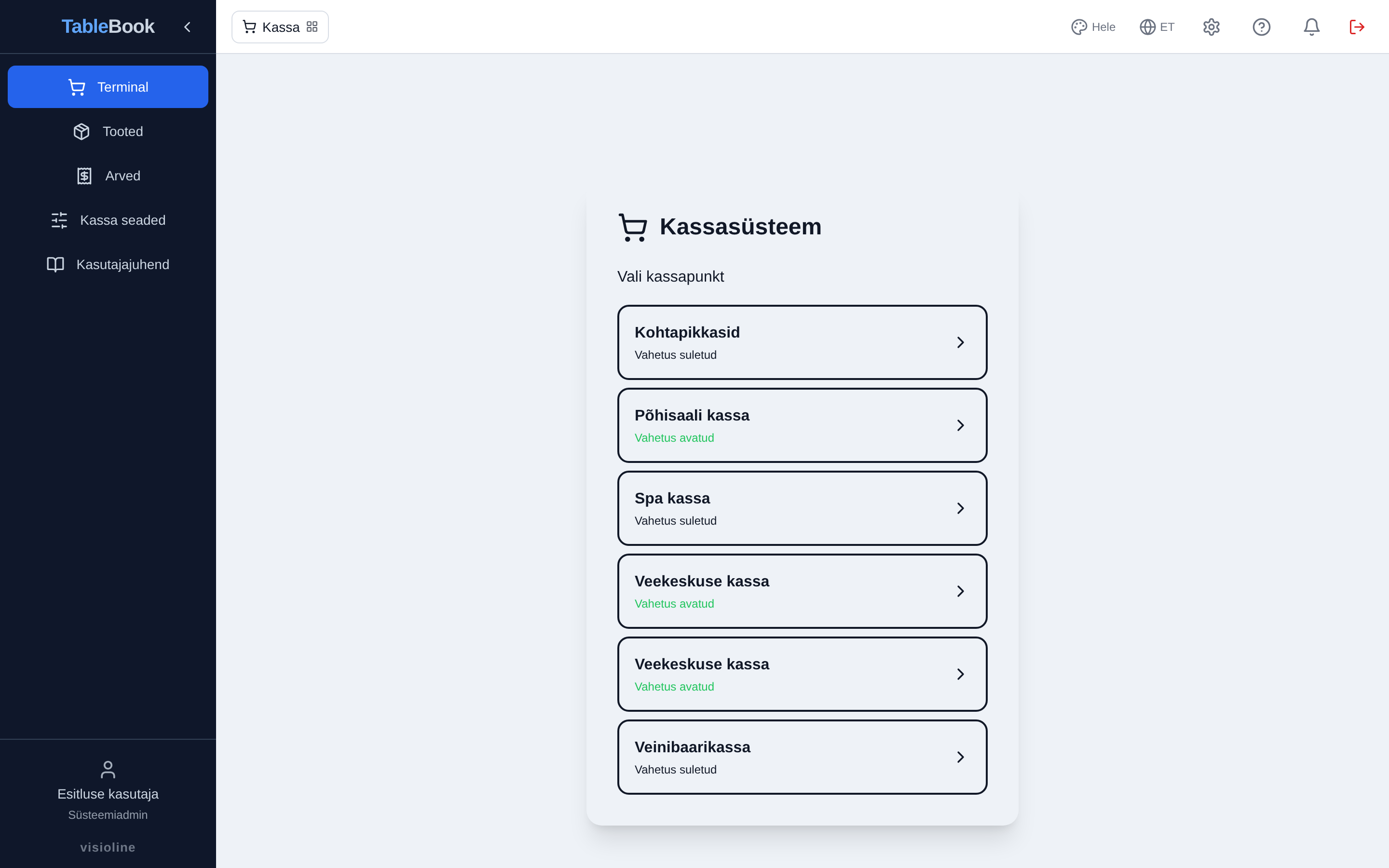 Kassapunkti valik: kuus kassat ühes majas